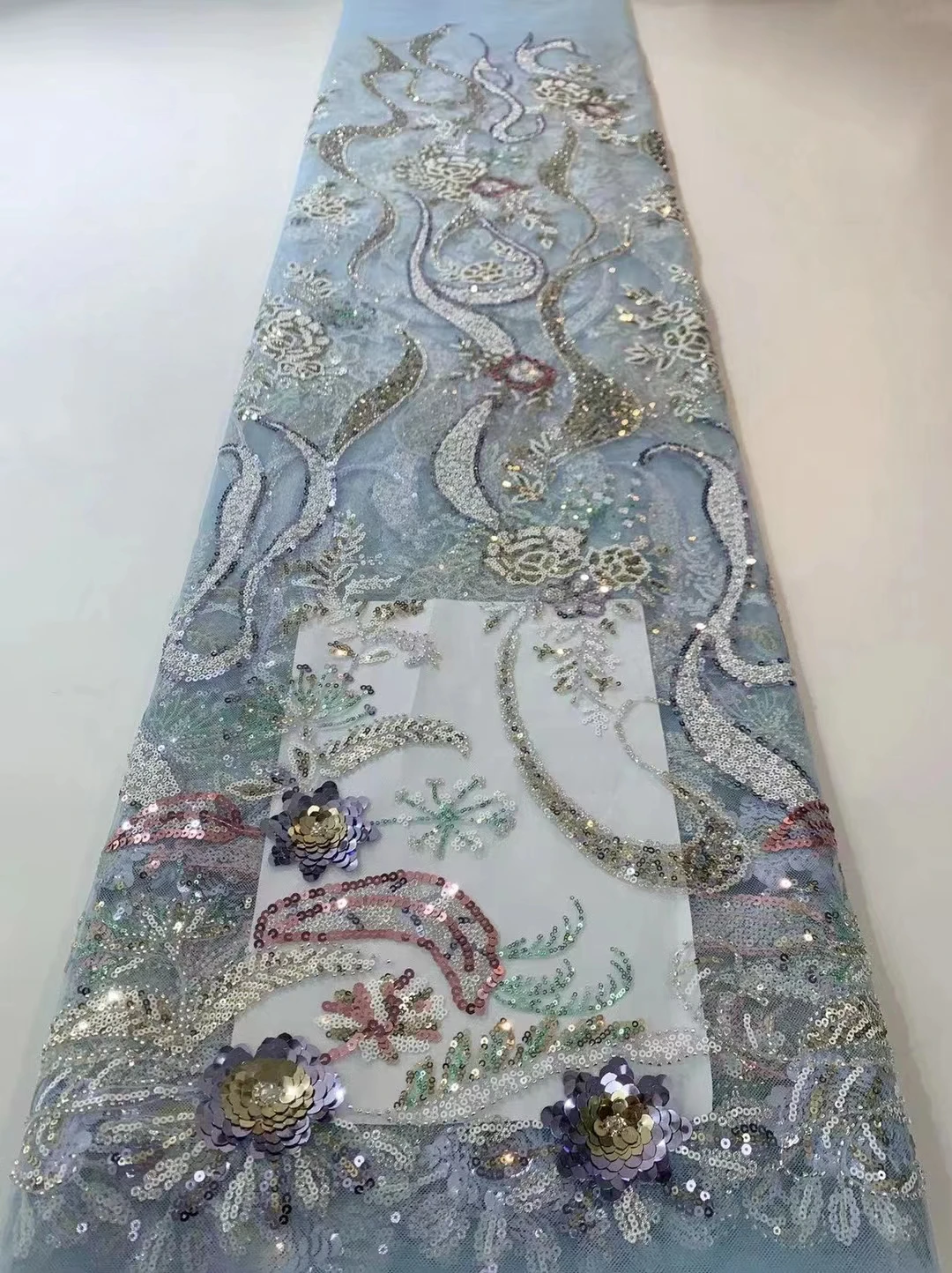 Latest Blue French 3D Flowers Sequins Lace Fabric For Evening 2023 High Quality African Lace Fabric For Wedding Dress KHD23139
Latest Blue French 3D Flowers Sequins Lace Fabric For Evening 2023 High Quality African Lace Fabric For Wedding Dress KHD23139
