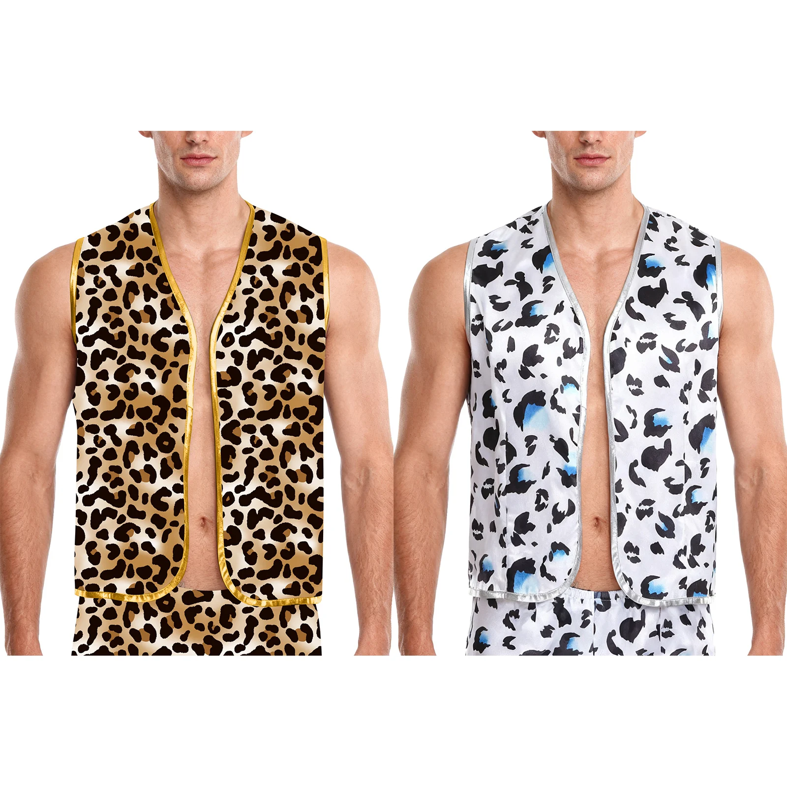 Men's Fashion Leopard Printed Vest Halloween Party Club Cardigan Coats Sleeveless Open Front Waistcoat Daily Casual Tank Tops
Men's Fashion Leopard Printed Vest Halloween Party Club Cardigan Coats Sleeveless Open Front Waistcoat Daily Casual Tank Tops