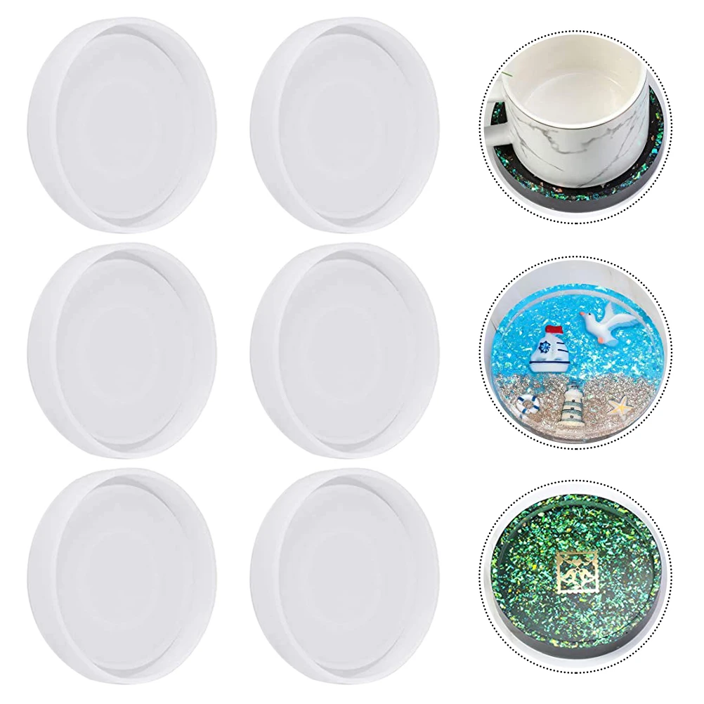 6 Pcs Round Coaster Mold Food Grade Silicone Easy Clean Durable DIY Craft Gift Coaster Molds Cup Mat Mold Jewelry Making
6 Pcs Round Coaster Mold Food Grade Silicone Easy Clean Durable DIY Craft Gift Coaster Molds Cup Mat Mold Jewelry Making