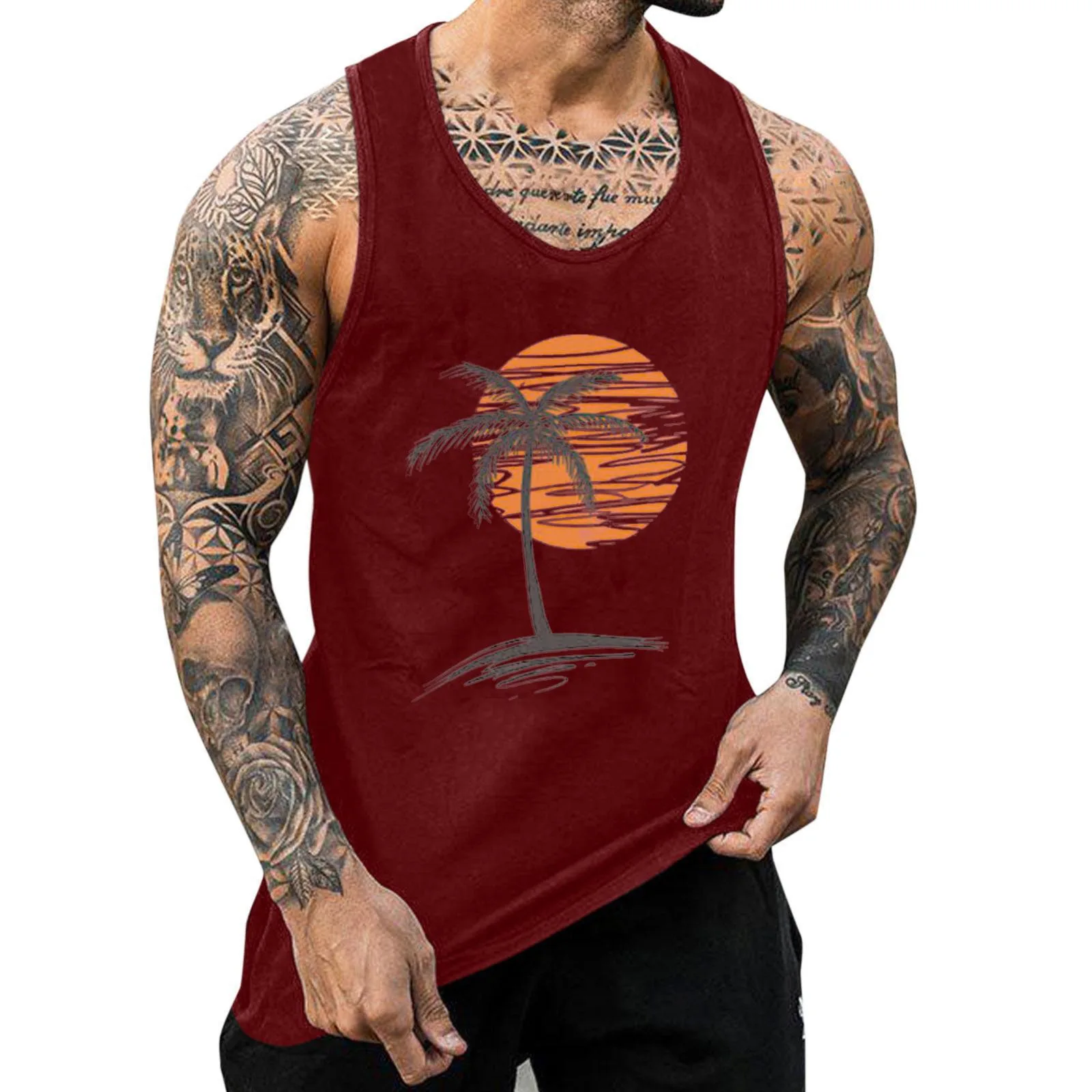 Sleeveless Plus Size Sports Vest for Men's Fitness Short Sleeved 3D Digital Quick Drying T-shirt Vest Printed in Hawaii
Sleeveless Plus Size Sports Vest for Men's Fitness Short Sleeved 3D Digital Quick Drying T-shirt Vest Printed in Hawaii