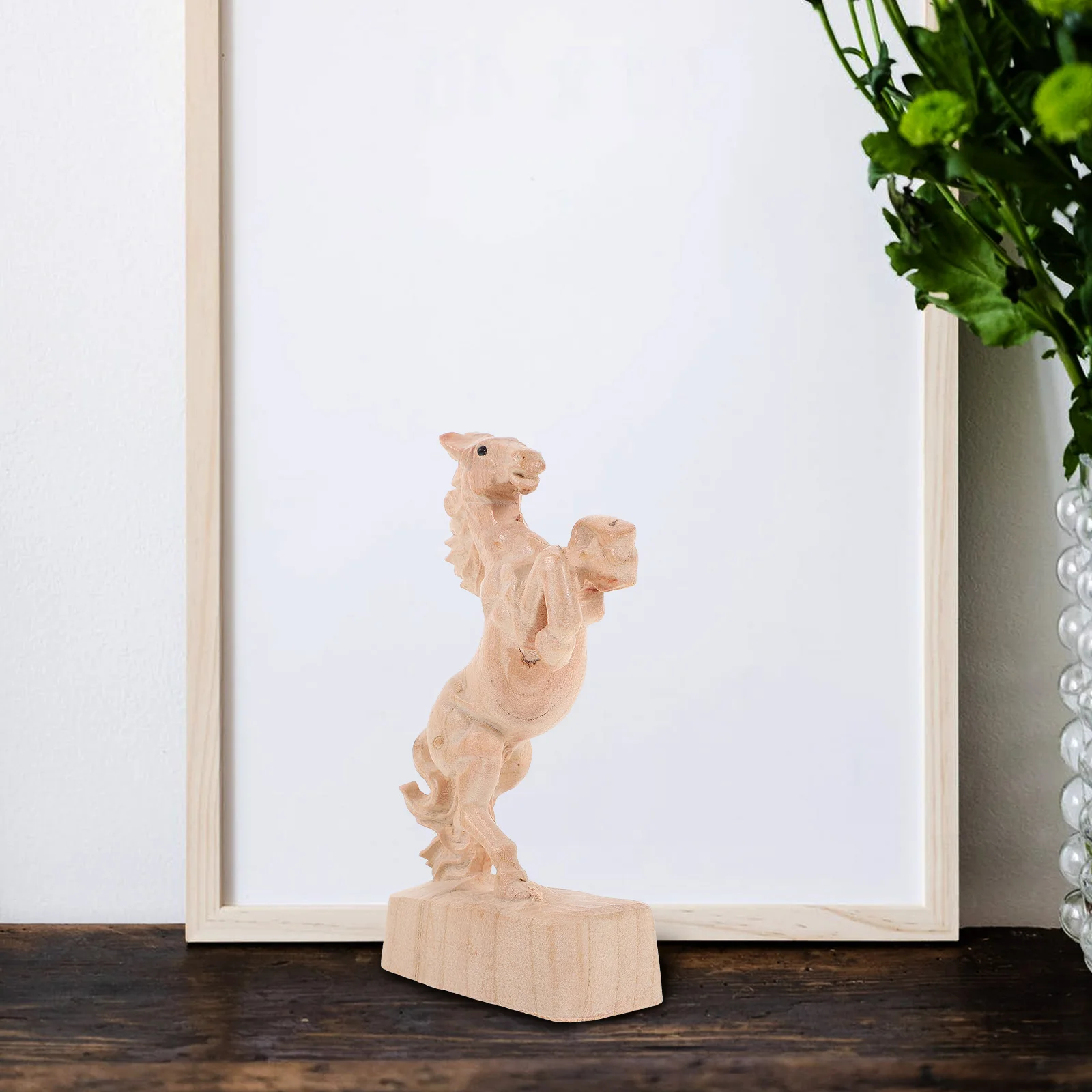 1pc Wooden Horse Carved Animal Statue For Home Office Desktop Decor Living Room Tabletop Wood Craft Ornament
1pc Wooden Horse Carved Animal Statue For Home Office Desktop Decor Living Room Tabletop Wood Craft Ornament