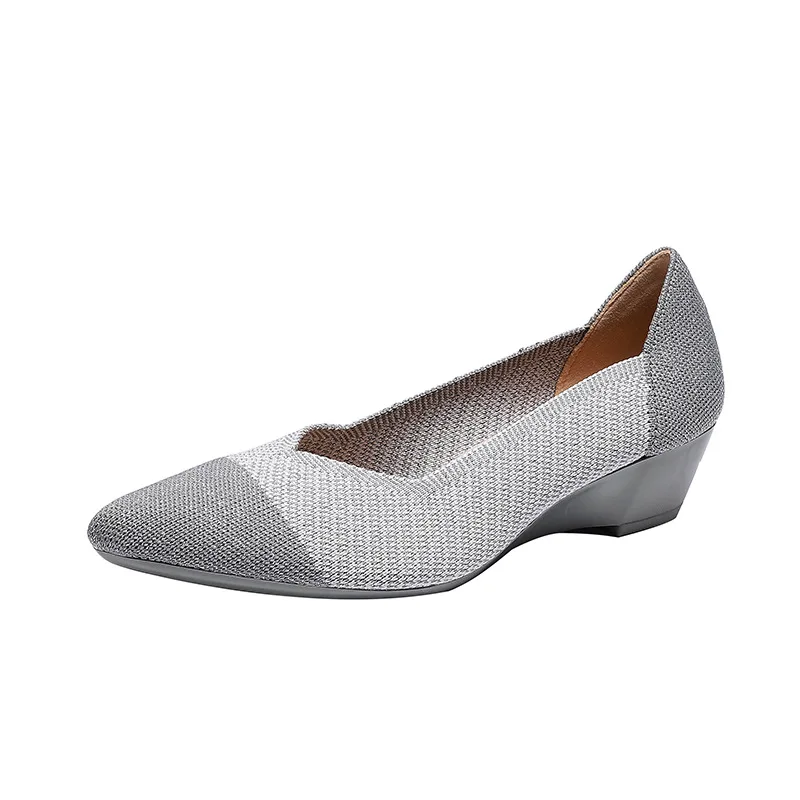 Women Wedge Increase Knitting Shoes Summer New Pointed Casual Slip on Comfortable Loafers Shoes Female Breathable Walking Shoes
Women Wedge Increase Knitting Shoes Summer New Pointed Casual Slip on Comfortable Loafers Shoes Female Breathable Walking Shoes