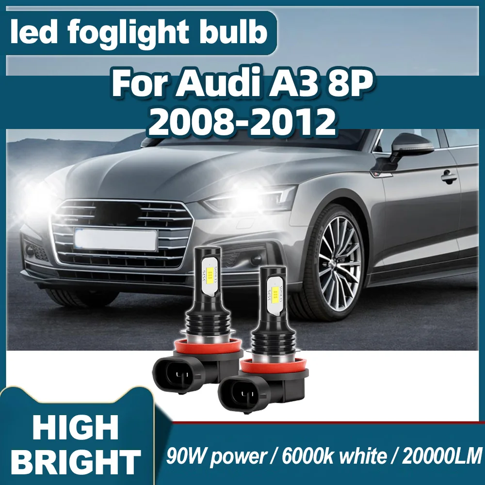 2Pcs LED Fog Lamp Bulbs White 6000K Fog Lamp 12V Car Front Foglights Auto Lights 20000LM For Audi A3 8P 2008 2009 2010 2011 2012
2Pcs LED Fog Lamp Bulbs White 6000K Fog Lamp 12V Car Front Foglights Auto Lights 20000LM For Audi A3 8P 2008 2009 2010 2011 2012