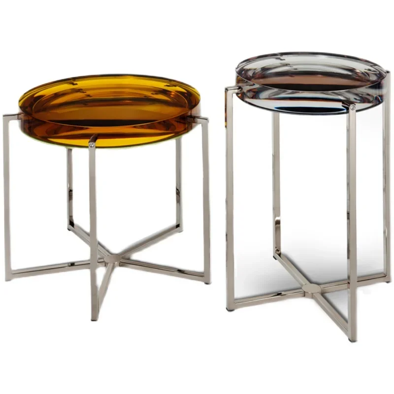 Original art metal craftsmanship transparent edge small apartment living room tea balcony colored crystal acrylic side table
Original art metal craftsmanship transparent edge small apartment living room tea balcony colored crystal acrylic side table