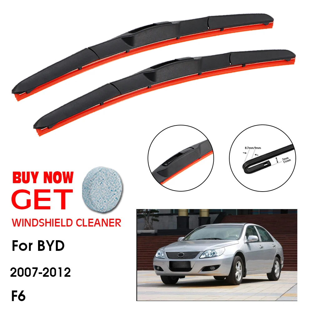 Car Wiper For BYD F6 26"+18" 2007-2012 Front Window Washer Windscreen Windshield Silica Gel Wiper Blades Accessorie
Car Wiper For BYD F6 26"+18" 2007-2012 Front Window Washer Windscreen Windshield Silica Gel Wiper Blades Accessorie