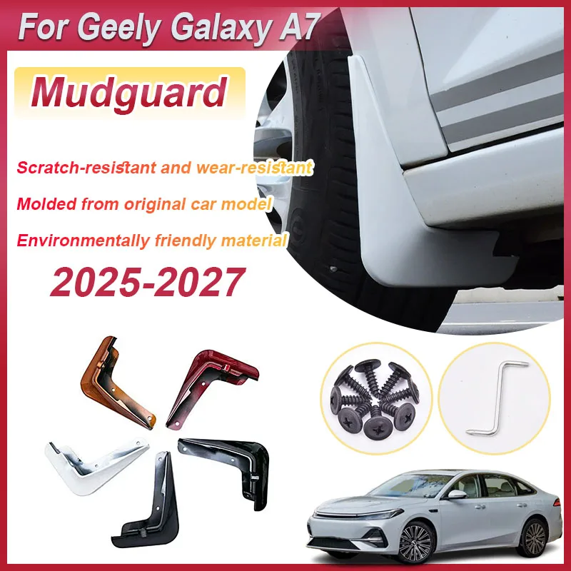 4PCS Paint Mudguards For Geely Galaxy A7 2025-2027 Accessories Front Mud Flaps Splash Guards Rear Fender Flares Car Accessories
4PCS Paint Mudguards For Geely Galaxy A7 2025-2027 Accessories Front Mud Flaps Splash Guards Rear Fender Flares Car Accessories