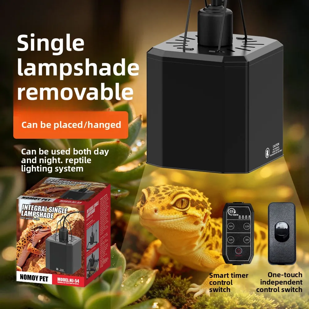NOMOY All-in-One Reptile Heat Lamp Fixture | With Timer, Safety Screen & Reflective Dome | Universal Plug for Easy Use
NOMOY All-in-One Reptile Heat Lamp Fixture | With Timer, Safety Screen & Reflective Dome | Universal Plug for Easy Use