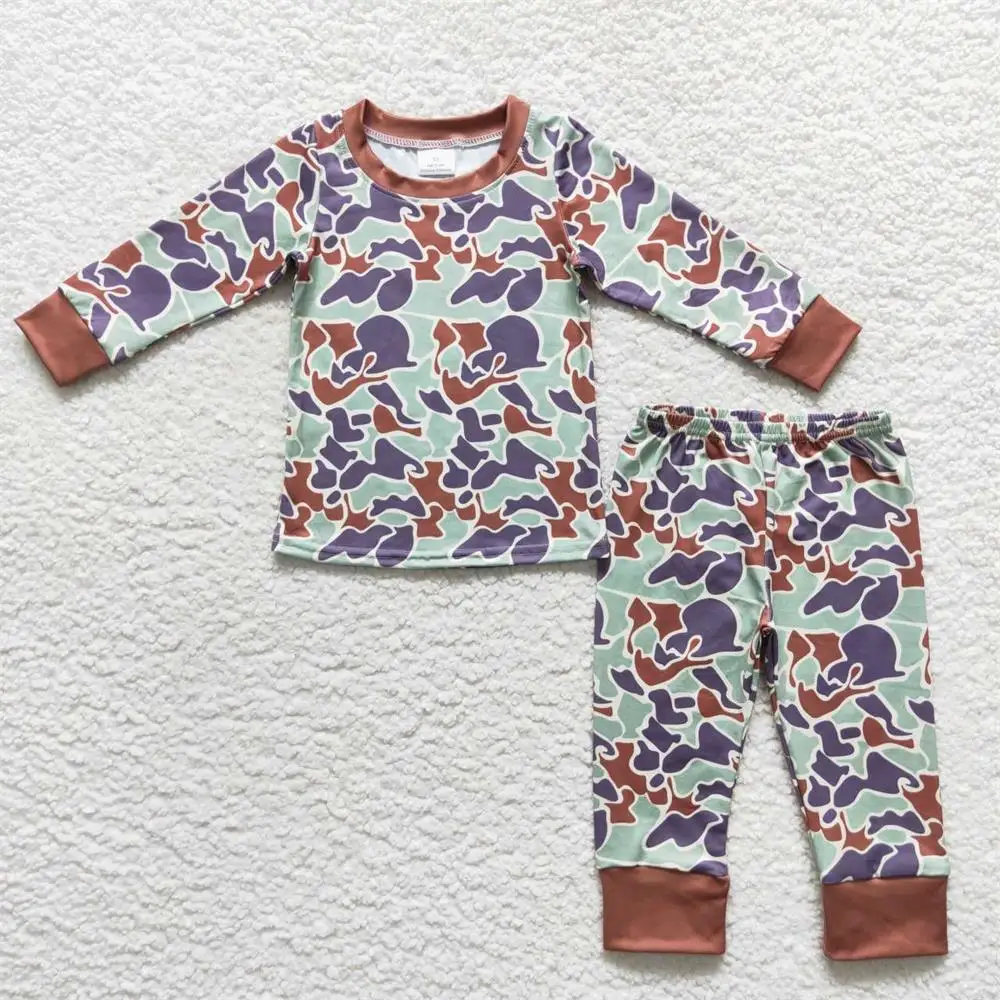 Wholesale Baby Boy Long Sleeves Pullover T-shirts Children Pants Set Pajamas Clothing Toddler Kids Camo Sleepwear Outfit
Wholesale Baby Boy Long Sleeves Pullover T-shirts Children Pants Set Pajamas Clothing Toddler Kids Camo Sleepwear Outfit