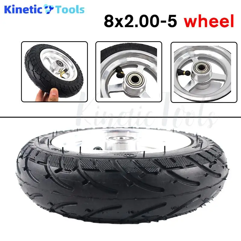 Высококачественное бескамерное колесо 8x2.00-5 (8*2.00-5) с шиной и диском для мини-байков, электросамокатов и скутеров
Высококачественное бескамерное колесо 8x2.00-5 (8*2.00-5) с шиной и диском для мини-байков, электросамокатов и скутеров