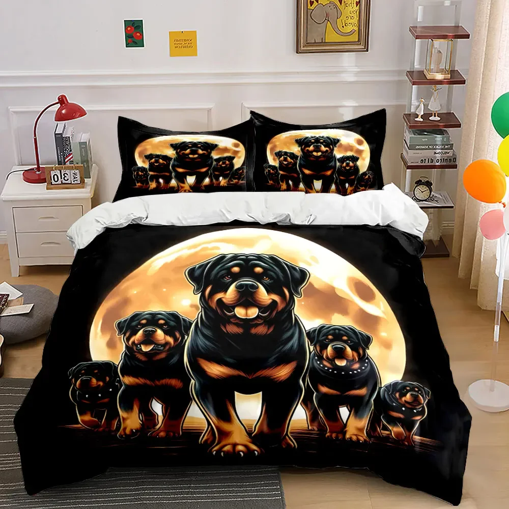 "Rottweiler Moonlight Art Decor" Soft Comfortable Duvet Cover Bedding Set Included 1*Duvet Cover & 2*Pillowcases, gift
"Rottweiler Moonlight Art Decor" Soft Comfortable Duvet Cover Bedding Set Included 1*Duvet Cover & 2*Pillowcases, gift