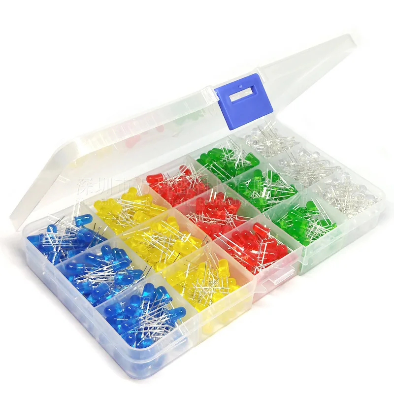 10box F5 5mm Led Light Emitting Diode Box Mounted with 500 Pieces of Light Emitting Tubes, 100 Pieces Per Color
10box F5 5mm Led Light Emitting Diode Box Mounted with 500 Pieces of Light Emitting Tubes, 100 Pieces Per Color