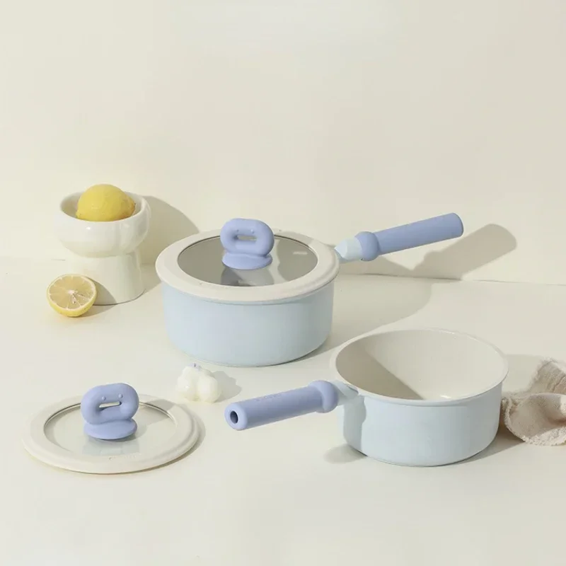 Nordic Wind Silicone Milk Pot Mini Nonstick Pan Baby Side Food Antihot Noodle Pot 18cm Small Soup Pot as Kitchenware Gift
Nordic Wind Silicone Milk Pot Mini Nonstick Pan Baby Side Food Antihot Noodle Pot 18cm Small Soup Pot as Kitchenware Gift