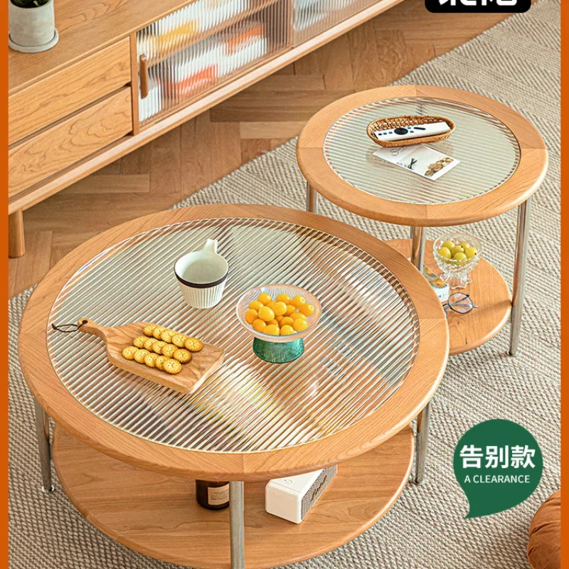 TLL round Tea Table Small Apartment Living Room Glass Nordic and Japanese Style Retro
TLL round Tea Table Small Apartment Living Room Glass Nordic and Japanese Style Retro