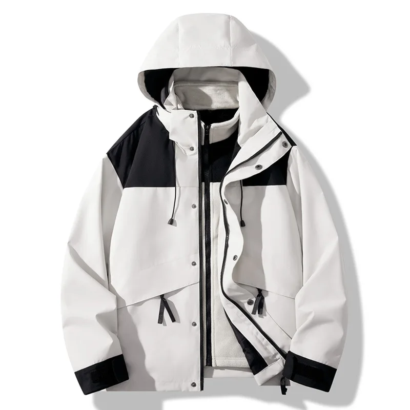 Мужской утепленный флисовый комплект «три в одном», съемный комплект из двух предметов, женская осенне-зимняя модная уличная ветровка, модная
Мужской утепленный флисовый комплект «три в одном», съемный комплект из двух предметов, женская осенне-зимняя модная уличная ветровка, модная