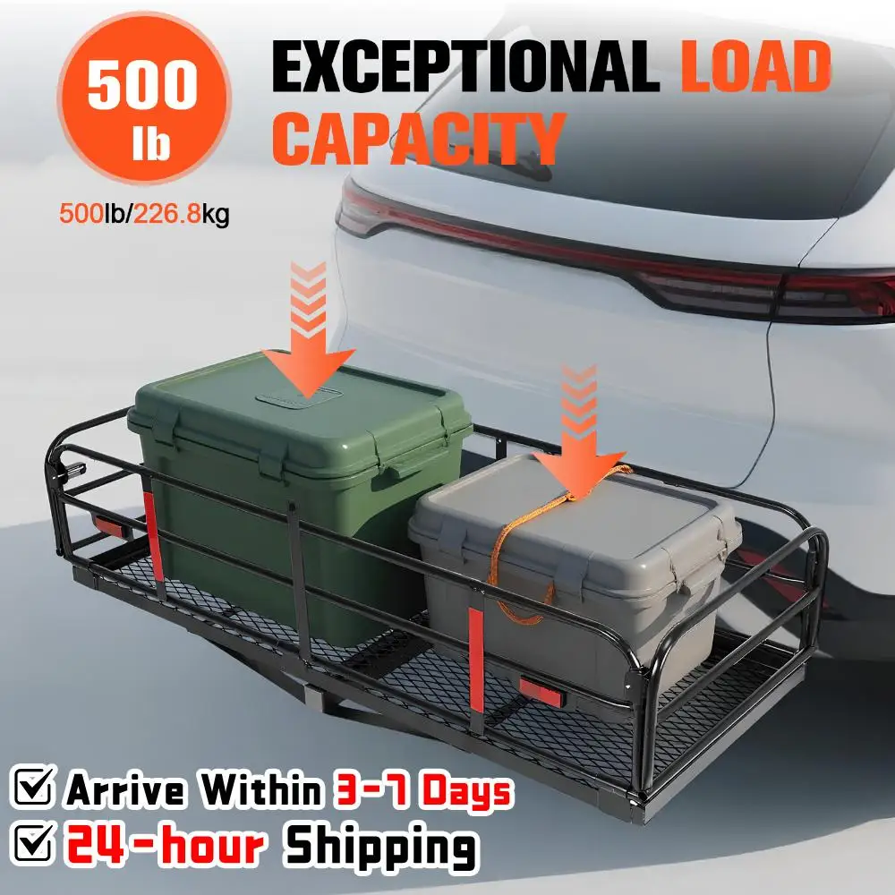 Hitch Cargo Carrier Hitch Bike Rack 60x24x14in 500 LBS Capacity Fits 2inch Receiver with Hitch Stabilizer for SUV Truck Pickup
Hitch Cargo Carrier Hitch Bike Rack 60x24x14in 500 LBS Capacity Fits 2inch Receiver with Hitch Stabilizer for SUV Truck Pickup