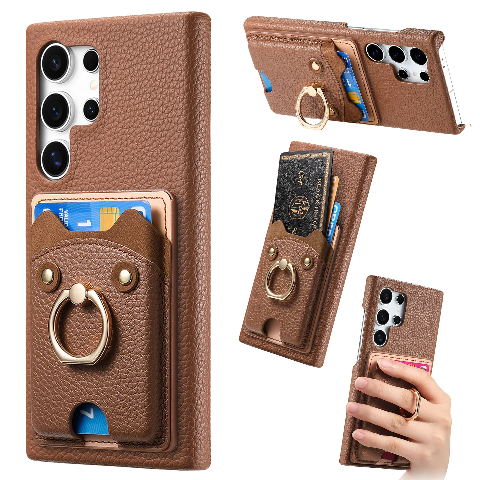 Cute Bear Card Bag Case for VIVO Y300 Pro Luxury Finger Ring Leather Anti Drop Shockproof Back Cover For VIVO X200 Funda
Cute Bear Card Bag Case for VIVO Y300 Pro Luxury Finger Ring Leather Anti Drop Shockproof Back Cover For VIVO X200 Funda