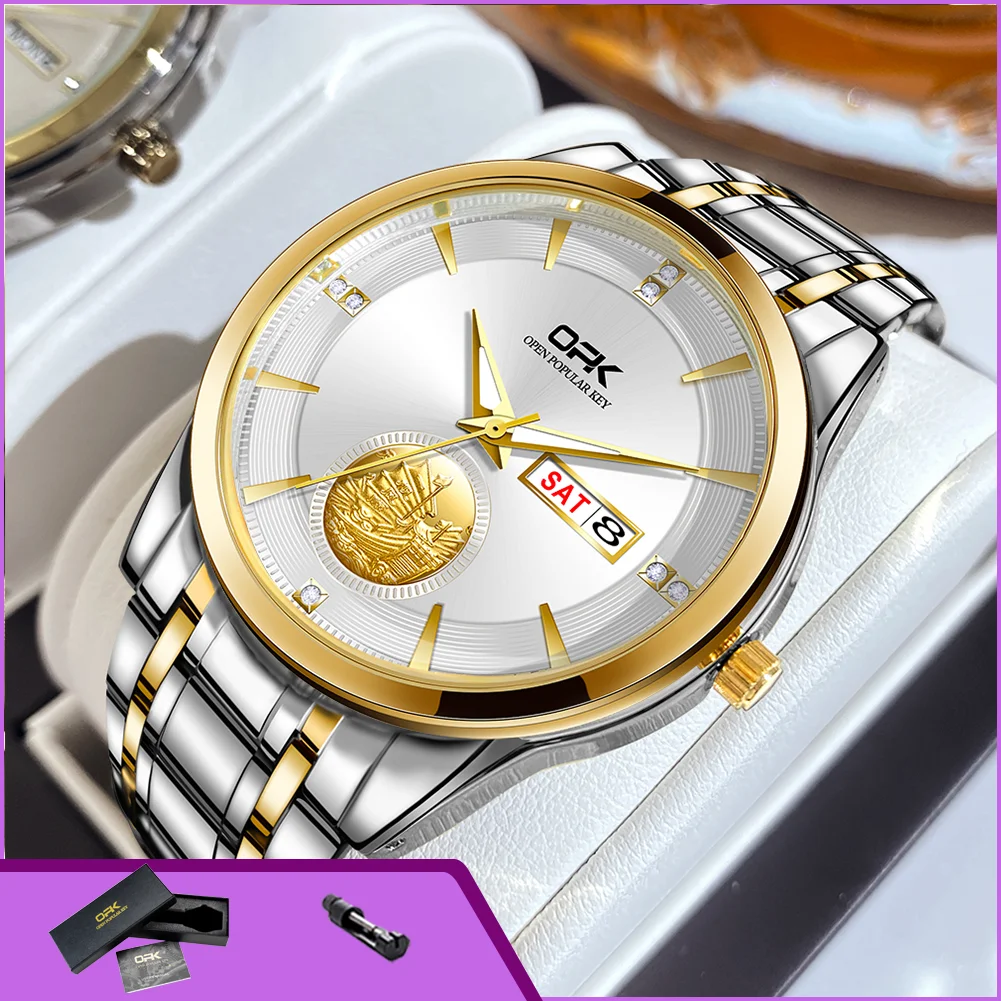 OPK 8131 Original Luxury Business Watches for Man Dual Calendar Waterproof Luminous Classic Men’s Quartz Wristwatch
OPK 8131 Original Luxury Business Watches for Man Dual Calendar Waterproof Luminous Classic Men’s Quartz Wristwatch