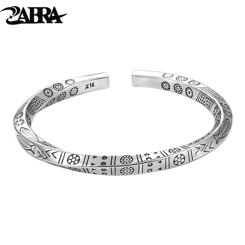 ZABRA 990, серебряный браслет, ретро, винтажный мужской браслет с искажением войны, открытый тотем, твердый серебряный браслет для ног
ZABRA 990, серебряный браслет, ретро, винтажный мужской браслет с искажением войны, открытый тотем, твердый серебряный браслет для ног