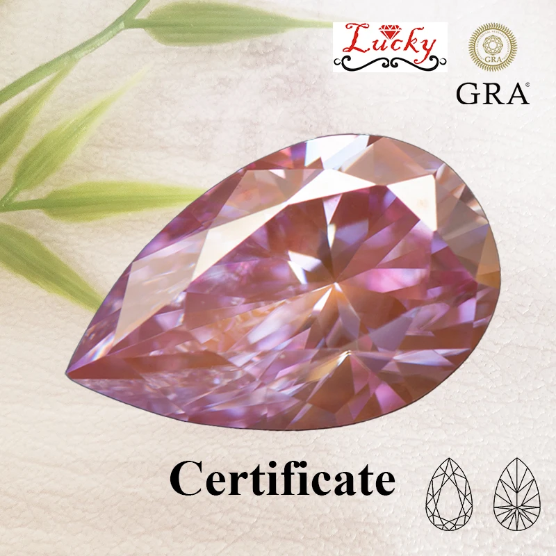 Moissanite Pear Shape VVS1 Sakura Pink Color Charms Beads for Diy Jewelry Making Pendant Earrings Materials with GRA Certificate
Moissanite Pear Shape VVS1 Sakura Pink Color Charms Beads for Diy Jewelry Making Pendant Earrings Materials with GRA Certificate