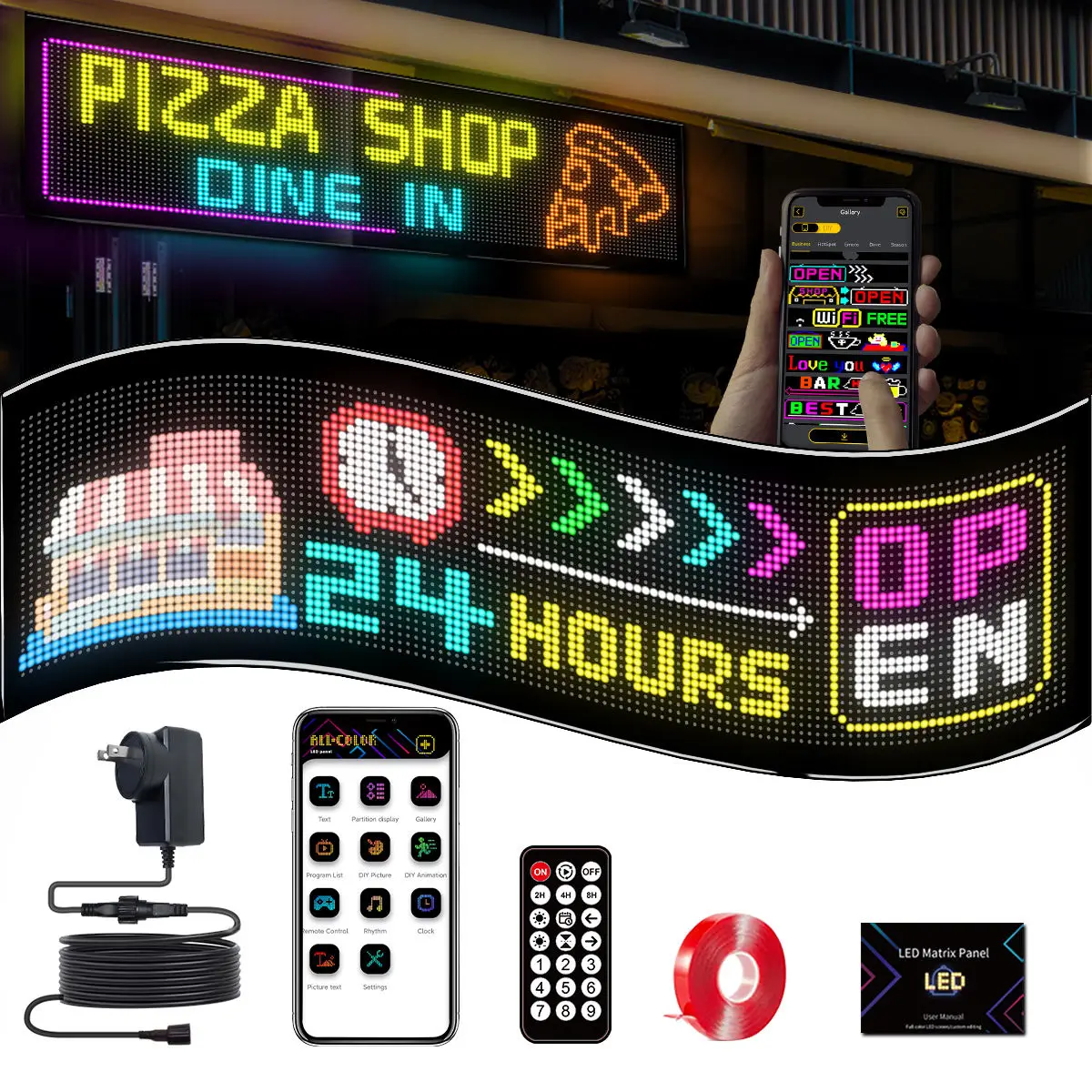 PLUS Matrix Screen DIY Advertising Text Rolling Dual row Display Video Wall Digital Signage
PLUS Matrix Screen DIY Advertising Text Rolling Dual row Display Video Wall Digital Signage