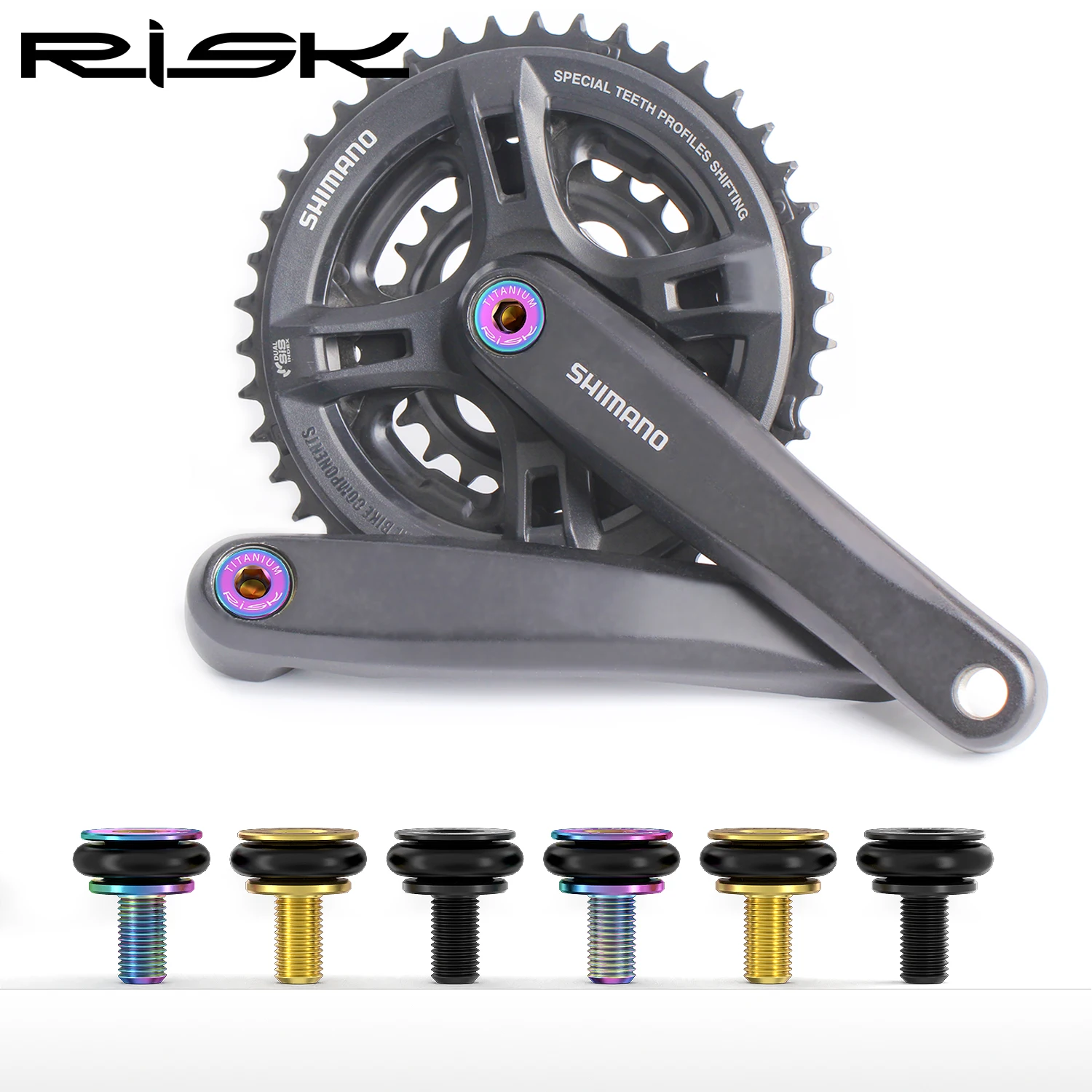 RISK M8x15 Titanium Bicycle Square Hole Crankset Screws Bike BB Fixing Bolts MTB Road Bike Bottom Bracket Fixed Screws
RISK M8x15 Titanium Bicycle Square Hole Crankset Screws Bike BB Fixing Bolts MTB Road Bike Bottom Bracket Fixed Screws