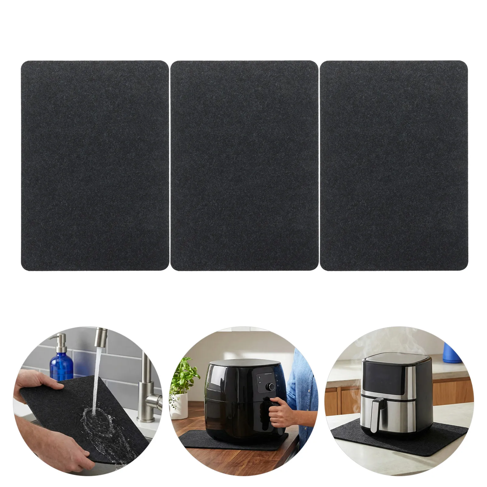 3pcs Heat Resistant Mat For Air Fryer Mixer Coffee Maker Cookware Kitchen Felt Silicone Countertop Protector Pad Nonskid 30x45cm
3pcs Heat Resistant Mat For Air Fryer Mixer Coffee Maker Cookware Kitchen Felt Silicone Countertop Protector Pad Nonskid 30x45cm