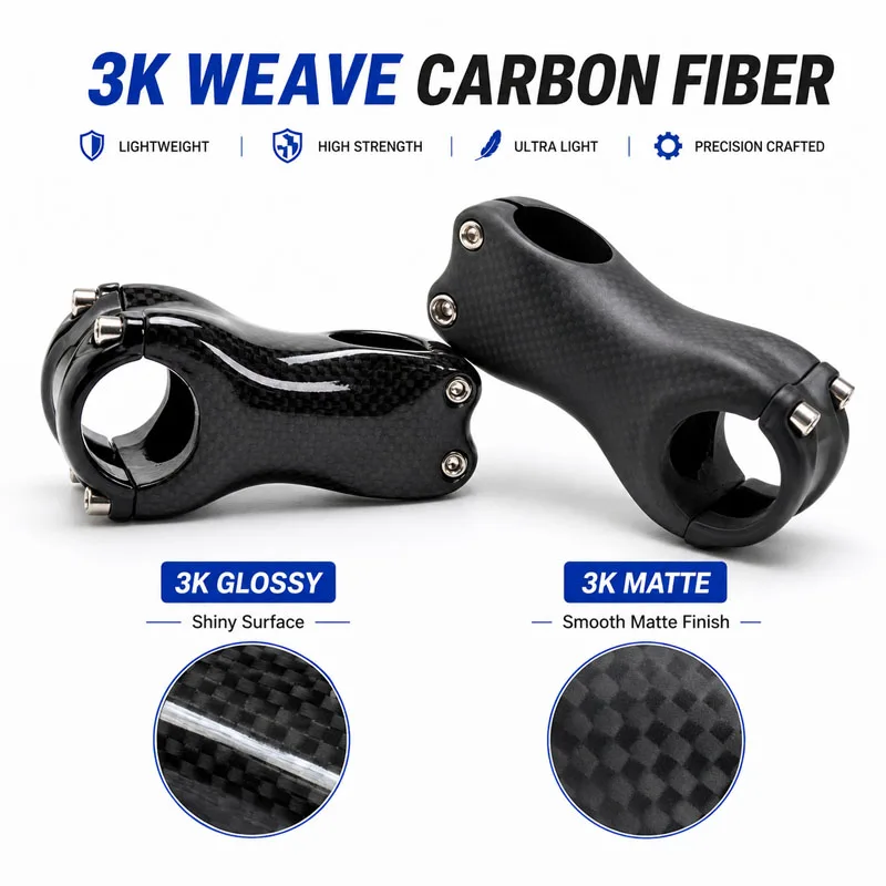 NO TRADEMARK 3K Gloss Full Carbon Fiber Cycling Stem 70-120mm Adjustable Angle 6° MTB Road Bicycle Handlebar Stems Stand
NO TRADEMARK 3K Gloss Full Carbon Fiber Cycling Stem 70-120mm Adjustable Angle 6° MTB Road Bicycle Handlebar Stems Stand