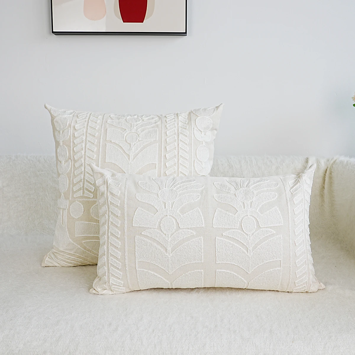 1pc, Contemporary Embroidered Throw Pillow Covers, 100% Polyester, Machine Washable with Zipper Closure
1pc, Contemporary Embroidered Throw Pillow Covers, 100% Polyester, Machine Washable with Zipper Closure
