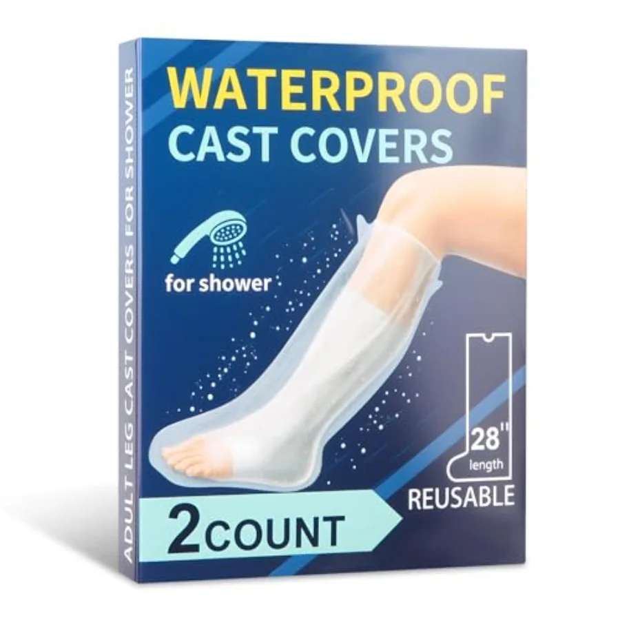 2-Pack Waterproof Leg Cast Cover for Shower, Reusable Sleeve for Feet, Ankle and Knee after Surgery, Wound, Fracture or Bandage
2-Pack Waterproof Leg Cast Cover for Shower, Reusable Sleeve for Feet, Ankle and Knee after Surgery, Wound, Fracture or Bandage