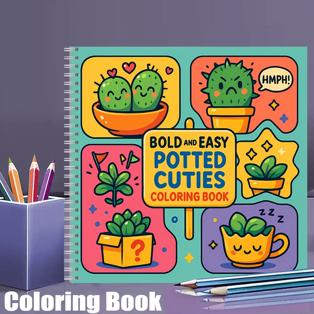 Easy Potted Cuties Coloring Book for Adult Colouring Book, Birthday Day Gift, Back to School Supplies, Adults Cute Drawing Book
Easy Potted Cuties Coloring Book for Adult Colouring Book, Birthday Day Gift, Back to School Supplies, Adults Cute Drawing Book