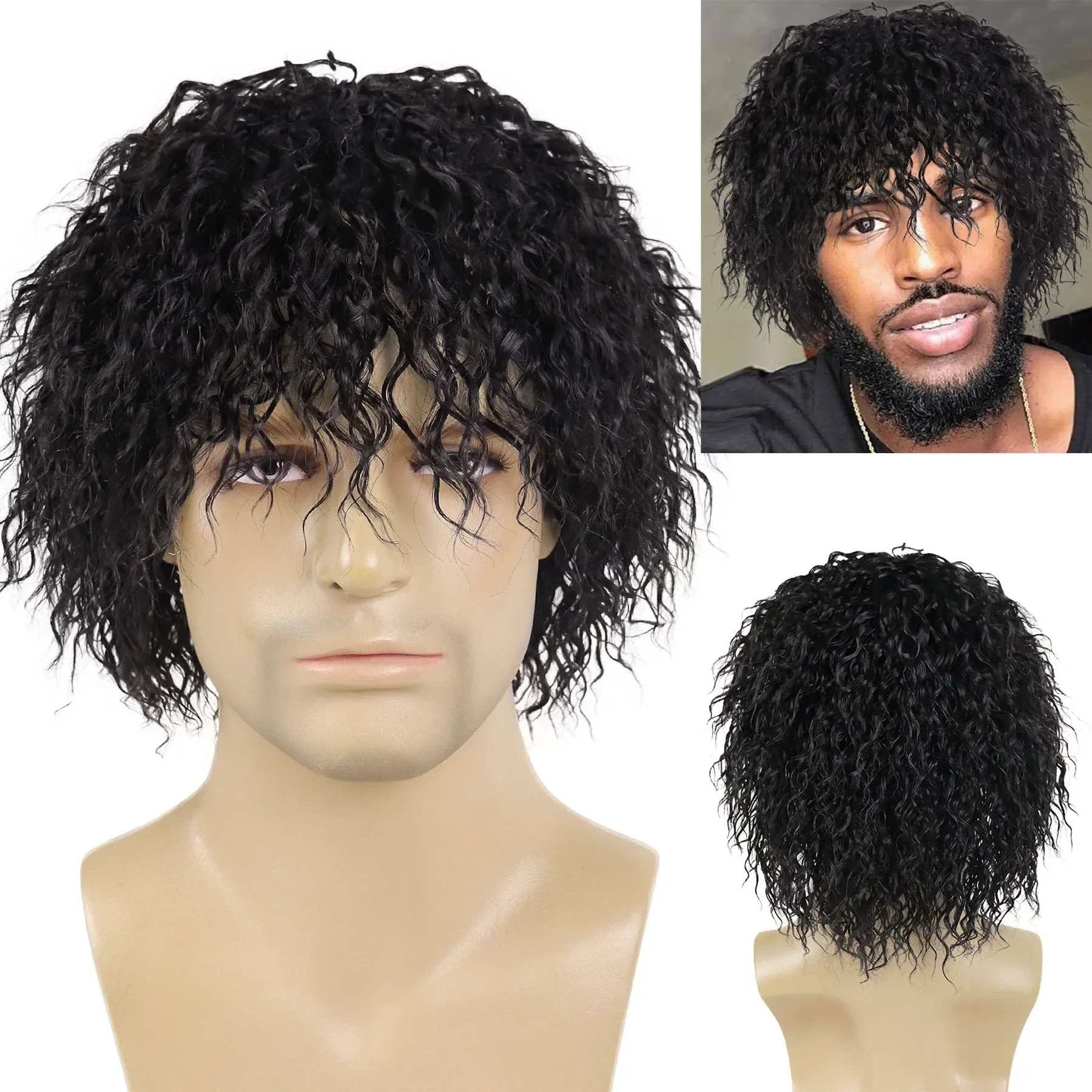Парики Jerry Curl для мужчин Синтетический короткий черный вьющийся парик Мужской крутой парик для химической завивки Волосы 70-х годов Рокер Хэллоуин Костюм Косплей Ежедневный парик
Парики Jerry Curl для мужчин Синтетический короткий черный вьющийся парик Мужской крутой парик для химической завивки Волосы 70-х годов Рокер Хэллоуин Костюм Косплей Ежедневный парик