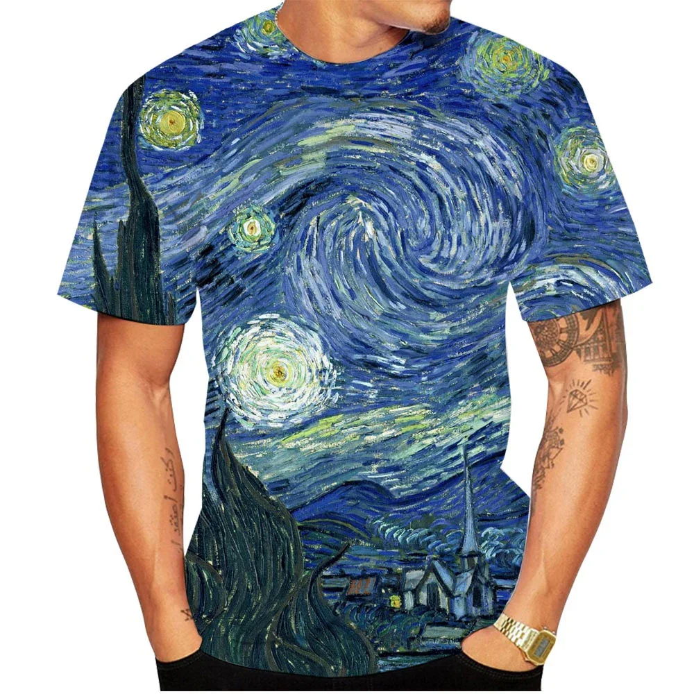 Summer Van Gogh Art Floral 3d Printed T-shirt Streetwear for Men Vintage Oversized O-neck Short-sleeved T-shirt Top Clothing
Summer Van Gogh Art Floral 3d Printed T-shirt Streetwear for Men Vintage Oversized O-neck Short-sleeved T-shirt Top Clothing