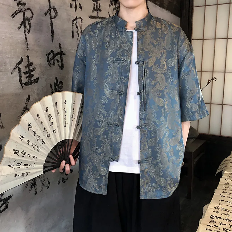 Luxury Male Shirts Fashion Octagonal Jacquard 26 Summer Shirts for Man Chinese-style Short-sleeved Shirt Tops
Luxury Male Shirts Fashion Octagonal Jacquard 26 Summer Shirts for Man Chinese-style Short-sleeved Shirt Tops