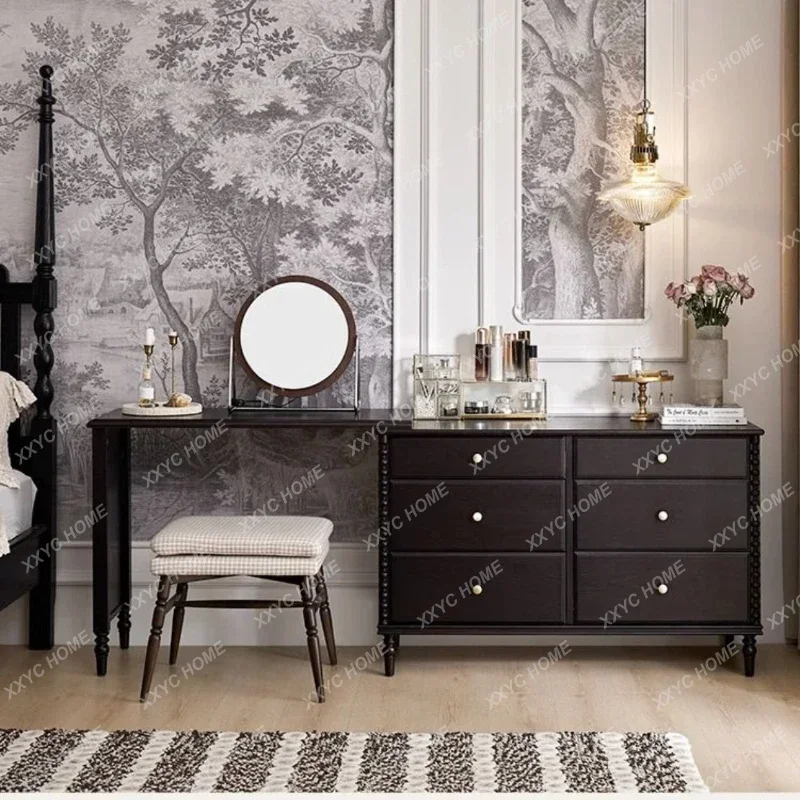 Retro Solid Wood Dressing Table Integrated Bedroom Chest of Drawers Storage Cabinet Living Room Side Cabinet Storage Cabinet
Retro Solid Wood Dressing Table Integrated Bedroom Chest of Drawers Storage Cabinet Living Room Side Cabinet Storage Cabinet
