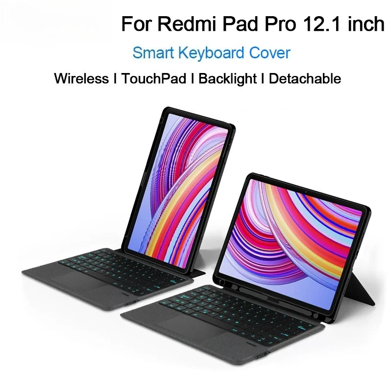 Backlight Magic Keyboard For XiaoMi Redmi Pad Pro 12.1 inch Folio Smart Case Portuguese Spanish Arabic Keyboard Cover
Backlight Magic Keyboard For XiaoMi Redmi Pad Pro 12.1 inch Folio Smart Case Portuguese Spanish Arabic Keyboard Cover