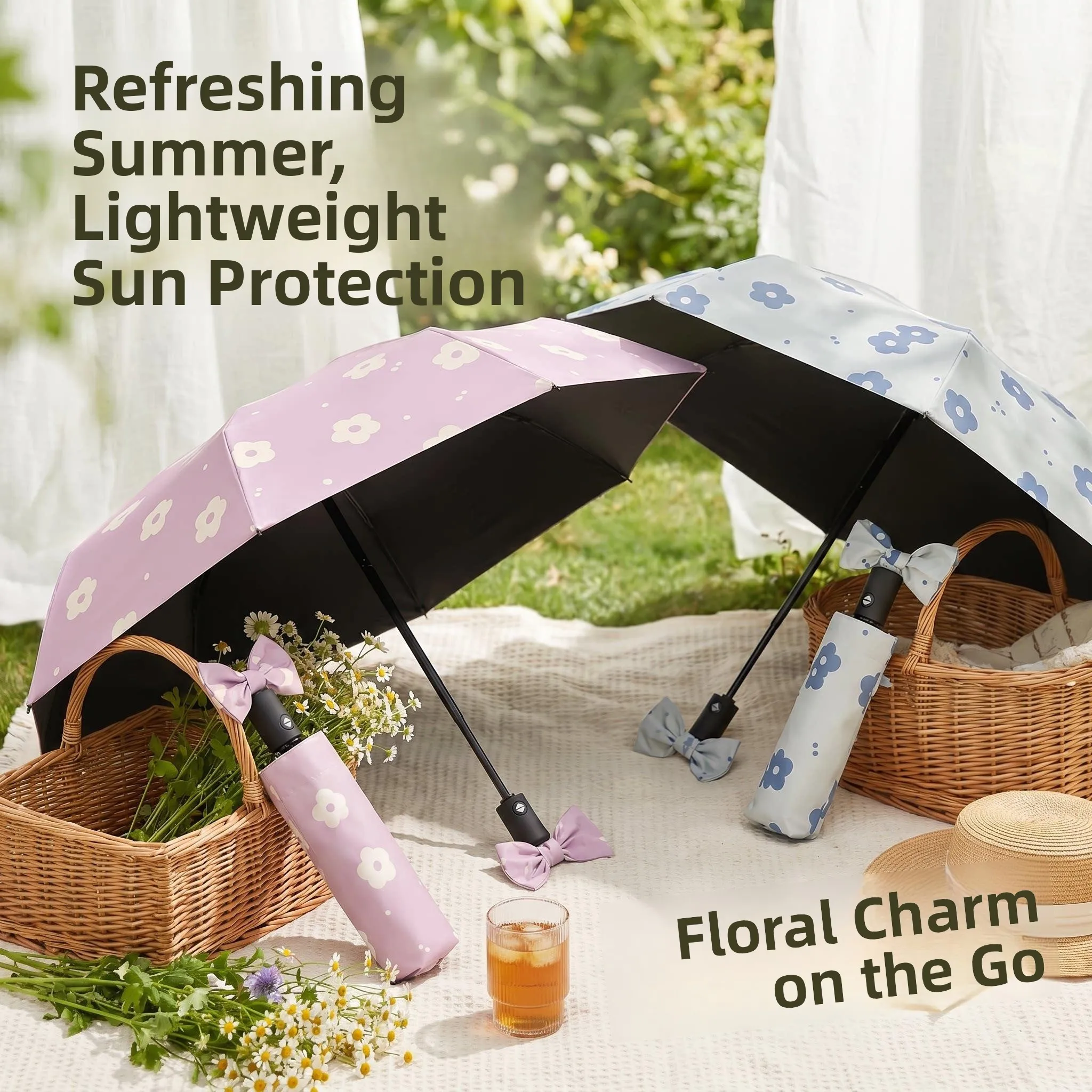 Women's Black Glue Sunshade Umbrella UV Protection Flower Patterned All-Weather Freshinspirited Student Sun Blocking Umbrella
Women's Black Glue Sunshade Umbrella UV Protection Flower Patterned All-Weather Freshinspirited Student Sun Blocking Umbrella