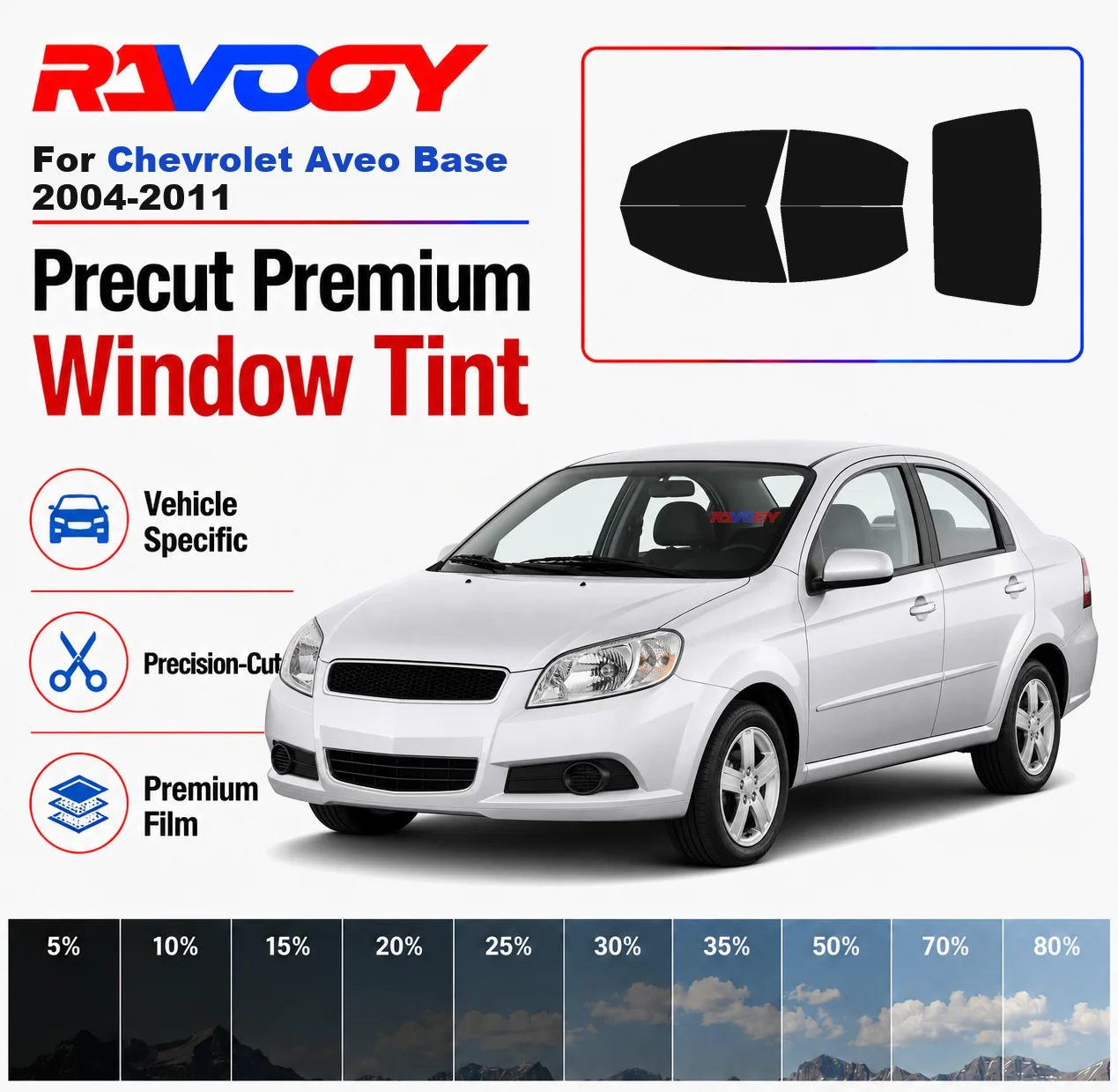 Premium Precut Window Tint Kit Front Rear Windows Rear Windshield For Chevrolet Aveo Base 2004-2011 Car Solar Nano Ceramic Film
Premium Precut Window Tint Kit Front Rear Windows Rear Windshield For Chevrolet Aveo Base 2004-2011 Car Solar Nano Ceramic Film