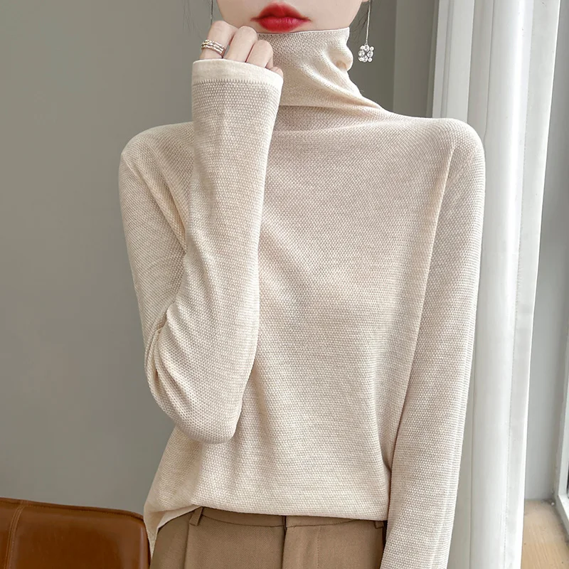 2024Women's Sweater Long Sleeved High-Quality Wool Turtleneck Knit Pullover Autumn/Winter Simple Versatile Close Fit Comfort Top
2024Women's Sweater Long Sleeved High-Quality Wool Turtleneck Knit Pullover Autumn/Winter Simple Versatile Close Fit Comfort Top