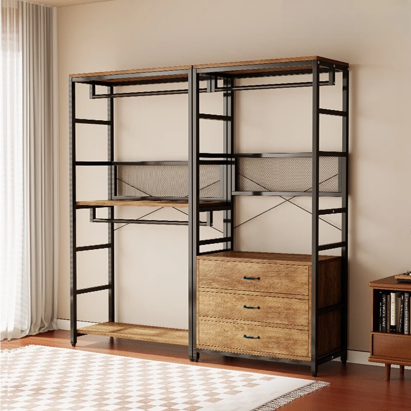 Open wardrobe self-made walk-in cloakroom shelf combination clothes rack hanger floor-to-ceiling bedroom shelf
Open wardrobe self-made walk-in cloakroom shelf combination clothes rack hanger floor-to-ceiling bedroom shelf