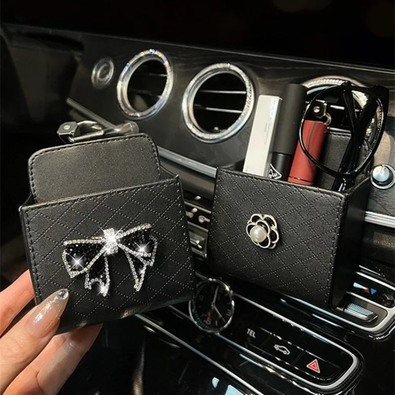 Car air outlet storage bag hanging bag drill camellia car installation box interior storage box storage tool women
Car air outlet storage bag hanging bag drill camellia car installation box interior storage box storage tool women