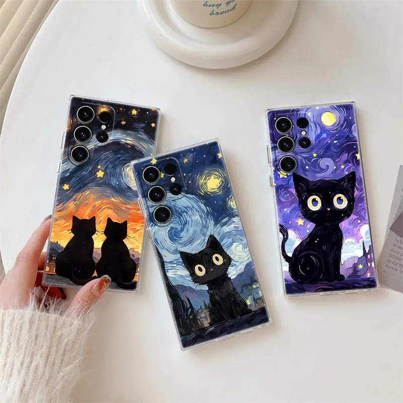 Cat Van Gogh Starry Sky Phone Case S25Ultra For Samsung Galaxy S25 S24 S23 S21 Ultra S20 FE S22 Plus A35 A55 5G Case Clear Cover
Cat Van Gogh Starry Sky Phone Case S25Ultra For Samsung Galaxy S25 S24 S23 S21 Ultra S20 FE S22 Plus A35 A55 5G Case Clear Cover