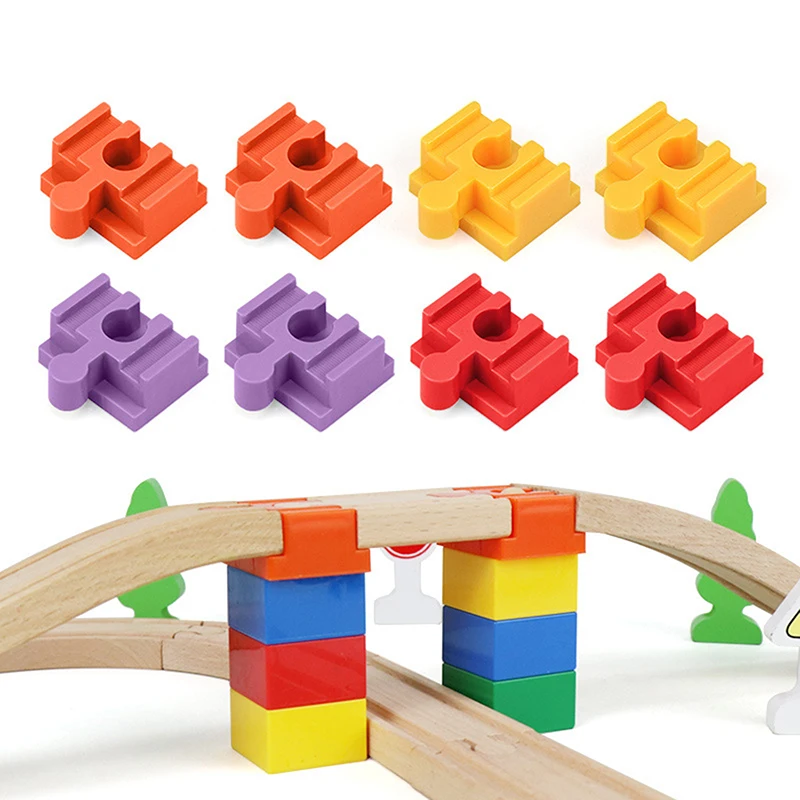 New 5Pcs Wooden Train Track Adapter Rail Building Block Connector Compatible With All Wood Railway Train Track Set
New 5Pcs Wooden Train Track Adapter Rail Building Block Connector Compatible With All Wood Railway Train Track Set