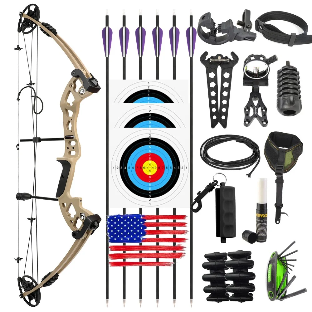 30-55lbs Compound Bow Arrow Set High Strength Alloys Let-off 70% Bow 310FPS Arrow Speed for Right/Left Hand Shooting Hunting Bow
30-55lbs Compound Bow Arrow Set High Strength Alloys Let-off 70% Bow 310FPS Arrow Speed for Right/Left Hand Shooting Hunting Bow