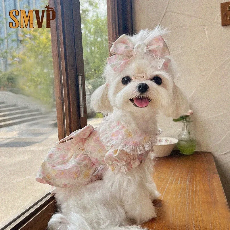 Watercolor Floral Pet Sundress Lace Trim Bow Dress Sweet Style Cotton Summer Princess Outfit for Small Dog and Cat Pet Clothes
Watercolor Floral Pet Sundress Lace Trim Bow Dress Sweet Style Cotton Summer Princess Outfit for Small Dog and Cat Pet Clothes
