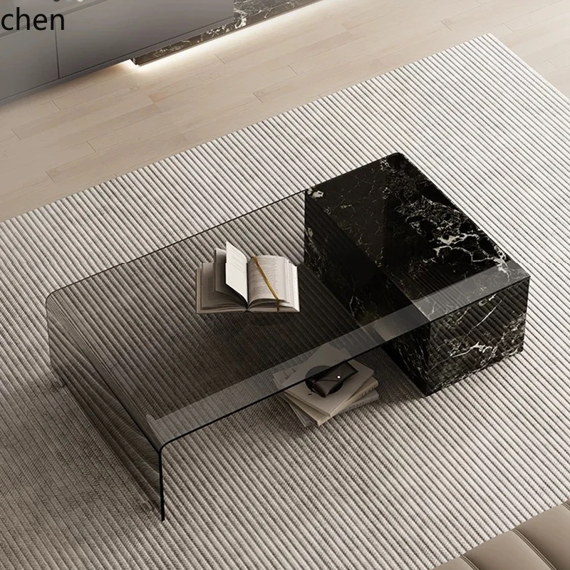 HXL Italian minimalist living room home coffee table light luxury high sense movable marble glass tea table
HXL Italian minimalist living room home coffee table light luxury high sense movable marble glass tea table