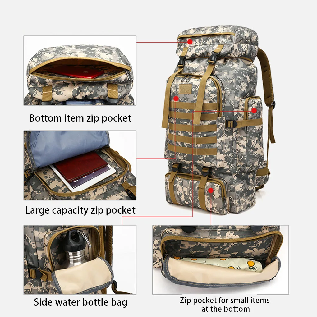 Outdoor Oxford Cloth Backpack Large Capacity Storage Bag Multi-pockets Pouch Sundries Clothes Pack Camping Hiking
Outdoor Oxford Cloth Backpack Large Capacity Storage Bag Multi-pockets Pouch Sundries Clothes Pack Camping Hiking