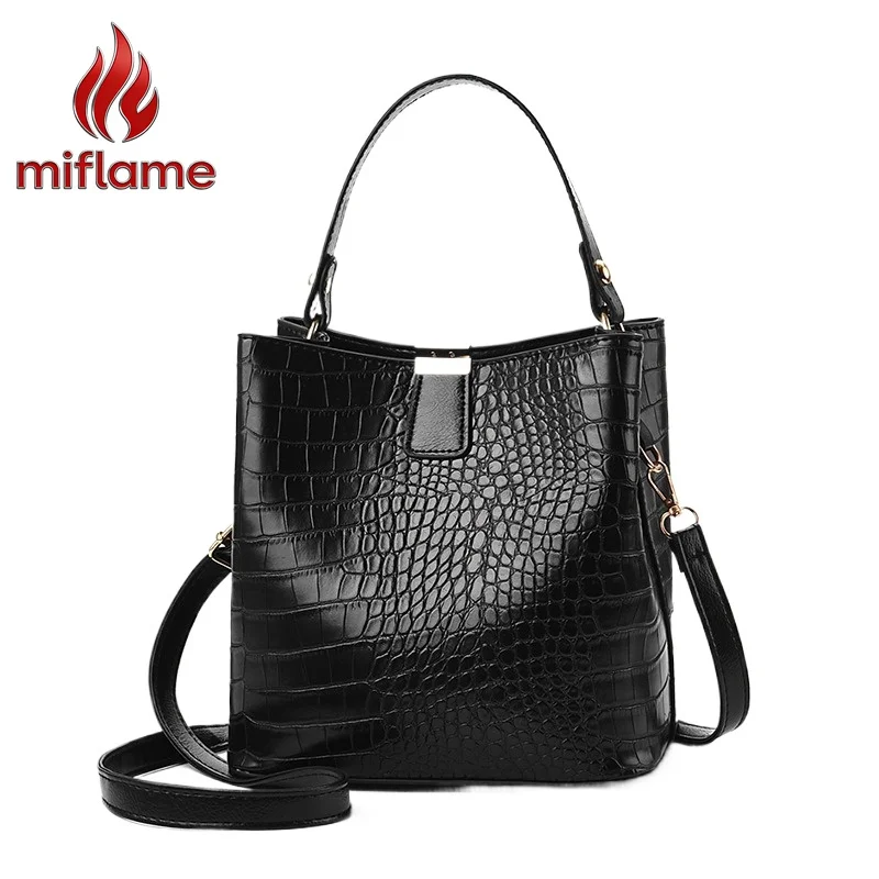 Women's Bucket Bag with Faux Leather Crocodile Embossing Convertible Crossbody Shoulder Bag Travel
Women's Bucket Bag with Faux Leather Crocodile Embossing Convertible Crossbody Shoulder Bag Travel