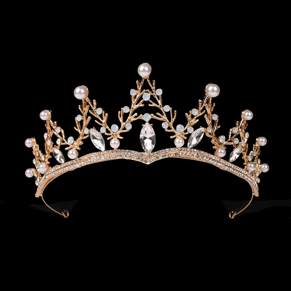 Baroque Rhinestones Bridal Tiara Crown Gold Wedding Engagement Crown for Women Party Chic Jewelry Hair Accessories
Baroque Rhinestones Bridal Tiara Crown Gold Wedding Engagement Crown for Women Party Chic Jewelry Hair Accessories