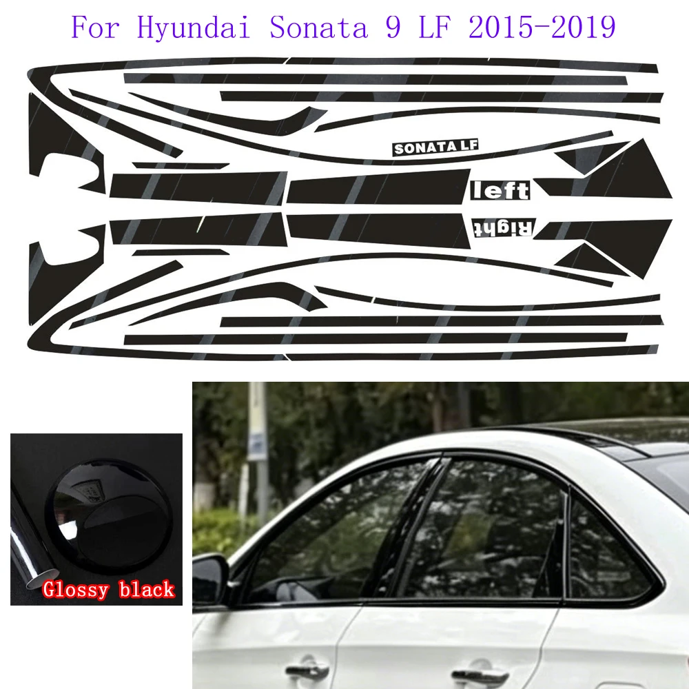 Suitable for Hyundai Sonata 9 LF 2015-2019 models with chrome plated windows, ABC pillars, bright black car stickers
Suitable for Hyundai Sonata 9 LF 2015-2019 models with chrome plated windows, ABC pillars, bright black car stickers