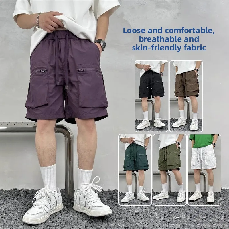 2025 New Ice Silk Zipper ket Four-Part orts Men's Summer Workwear Loose Sports Casual Five-Part Mid-Pants Youth Active
2025 New Ice Silk Zipper ket Four-Part orts Men's Summer Workwear Loose Sports Casual Five-Part Mid-Pants Youth Active